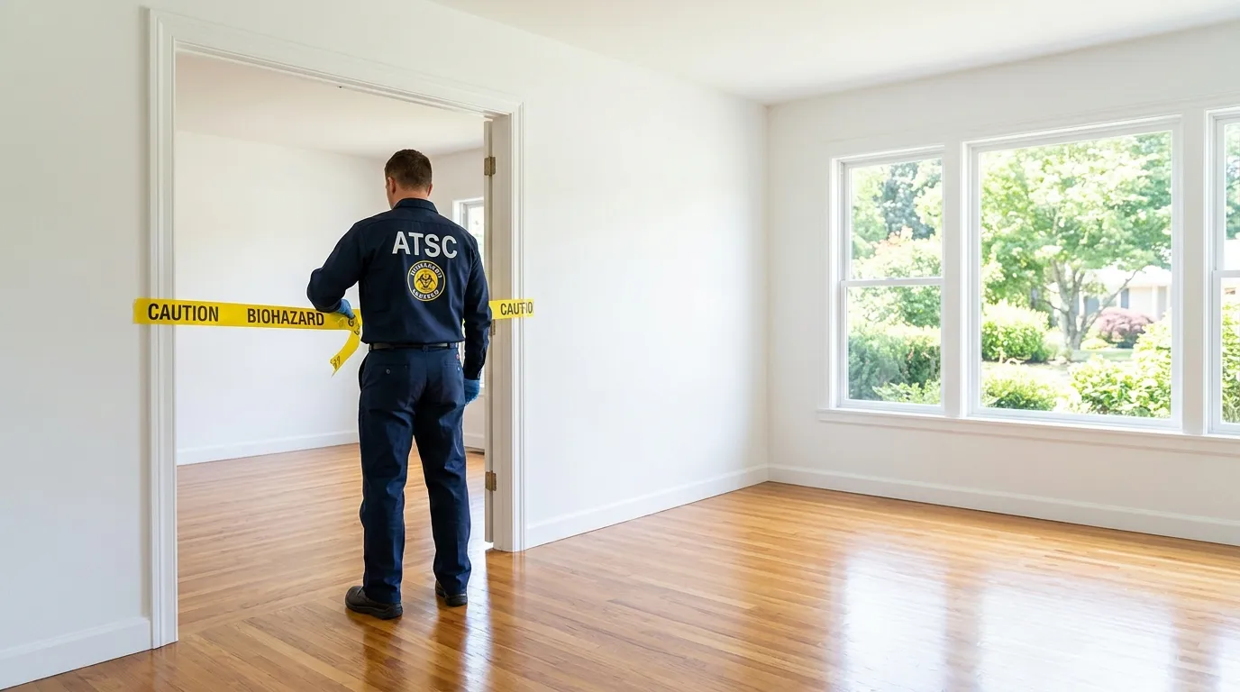 Certified biohazard cleanup crew performing Decomposition Cleanup in Naperville